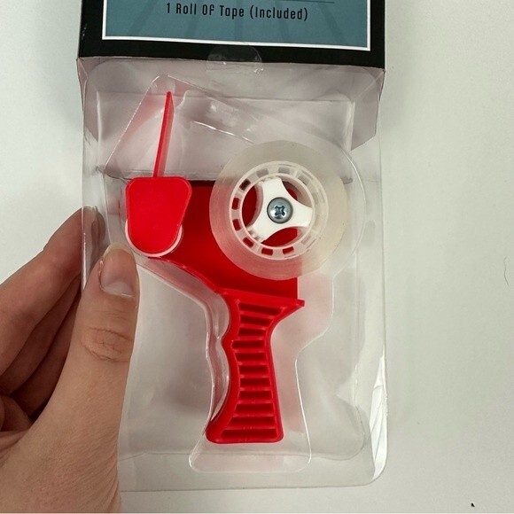 Red Mini Tape Gun Brand New In Box - Picture 3 of 6